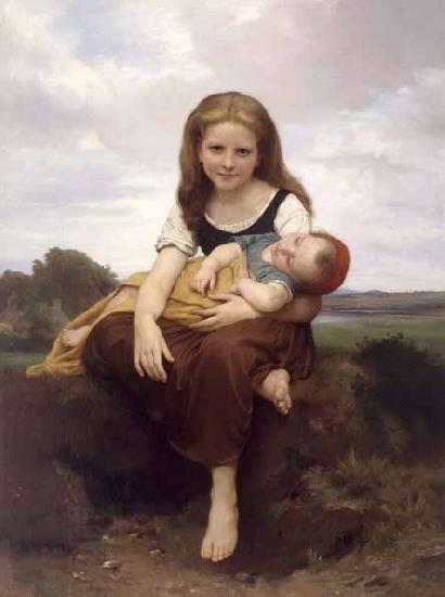 William-Adolphe Bouguereau The Elder Sister China oil painting art